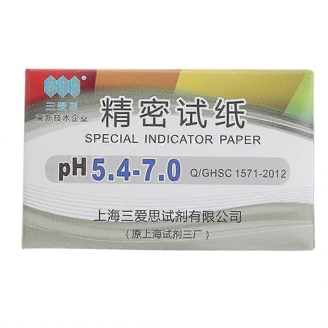 Tiras de papel indicador de prueba de pH 5,4-7,0 de 80 piezas precisas, papel tornasol de laboratorio