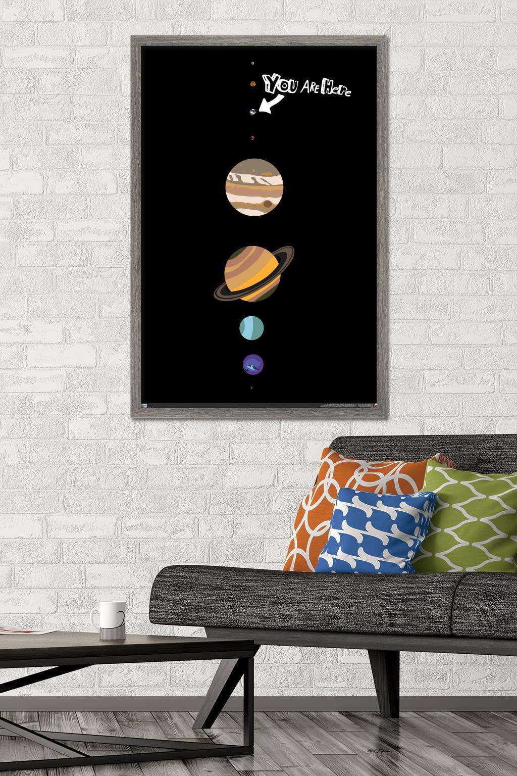 The Big Bang Theory - Planets Wall Poster, 22.375" x 34", Framed
