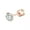rose gold, variant on Hot Round Zircon Double-sided Ear Stud Piercing Earring Crystal Ball Ear Jewelry-gold-6mm