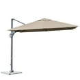 thumbnail image 1 of Costway 10x10 ft Patio Offset Cantilever Umbrella Aluminum 360° Rotation Tilt Coffee, 1 of 10