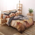 thumbnail image 3 of Funda Nórdica California King, Vintage Patriótico Ropa de Cama Rústica 3 Piezas, Wild, 3 of 7