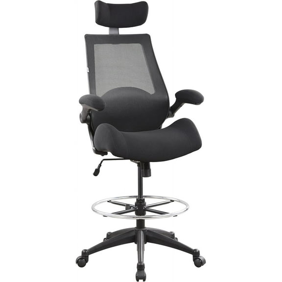 BOLISS Ergonomic Drafting Chair with Flip-up Armrests, Lumbar Support and Adjustable Footrest