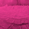 thumbnail image 3 of D.N.G. BEDDINGS 5 Piece 100% Egyptian Cotton Circle Ruffle Comforter Set, 550 GSM Filled Microfiber - Oversized Super King Size, Hot Pink Color - 800 Thread Count, 3 of 5