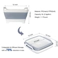 thumbnail image 3 of Collapsible Dish Basin & Sink Tub with Drain Plug – 2.4 Gal Baby Bottle Wash Basin, Bottle Washing Bin for RV, Camping, Kitchen | Collapsible Water & Bottle Basin (Grey), 3 of 6