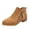 Brown, variant on Womens Faux Suede Chunky Heel Walking Ankle Boots With Side Zipper Retro Pointed Toe Low Block Heel Comfortable Non Slip Boots