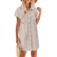 thumbnail image 2 of Vestido Zeagoo casual de algodón primaveral con cuello en V y bolsillos, 2 of 6