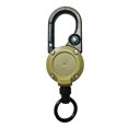 thumbnail image 2 of Callipe Retractable Keychain with Compass Steel Wire Carabiner Badge Reel Holder Clip Key Ring Heavy Duty Outdoor Camping Climbing Anti-lost Buckle, 2 of 8