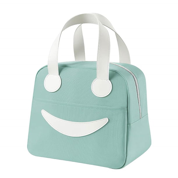 Almacenamiento Para El Almuerzo Sonrisa Poliéster Preservación Térmica Aislamiento De Enfriamiento Bolsa De Mano Bolsa De Almuerzo Contenedor Para Viajes De Oficina Picnic 23.5 * 20.5 * 14 Cm Bolsa Methold HA027859-01
