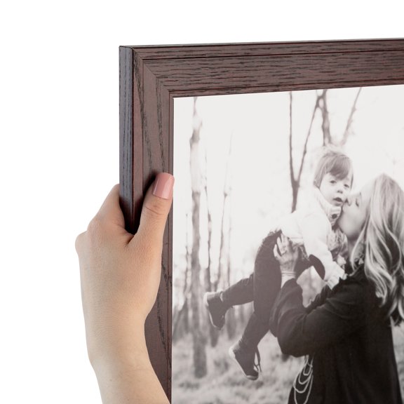 ArtToFrames 5x7 Inch Cherry Picture Frame, This Red Wood Poster Frame is Great for Your Art or Photos, Comes with Regular Glass (4334)