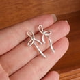 thumbnail image 6 of Lancharmed Silver Plated Cute Earrings for Womens,Bow Tie Earring Wedding Gifts, 6 of 8