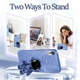 thumbnail image 3 of For iPhone XR Blue Case Astronaut, Clear Cases for iPhone XR with Glitter Paper & Spaceman Stand, Women Girls Cute Electroplated Sparkly Space Phone Cover for XR, 3 of 12