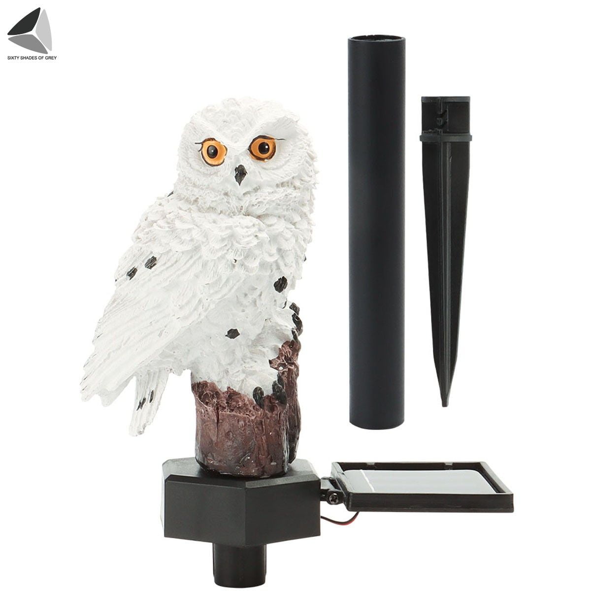 PULLIMORE 4 Packs Owl Solar Power Lights Waterproof Animals Lamp Lawn Nightlight for Garden Yard Path Outdoor Decor