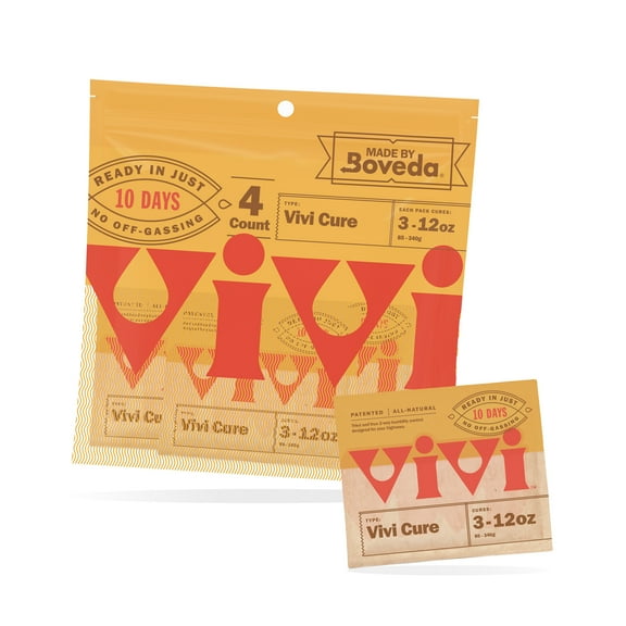 Vivi Humidity Control Packs for All Airtight Storage Containers, Ready in 10 Days, 4-Pack with Resealable Bag
