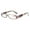 Brown, variant on Women's Small Rectangle Reading Glasses 3.00, Multicolored stripes Men's Classic Presbyopic Glasses, HD Plastic Spring Hinge Readers +3.00