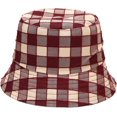 thumbnail image 3 of CoCopeaunts Bucket Hats for Women Street Casual Double-Sided Bucket Hat Lattice Fashion Leisure Men Sun Protection Fisherman Hat, 3 of 8