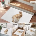 thumbnail image 6 of Funny Bunny 2'x3' Washable Rug, Cute Art Fun Lovely Animals on Toilets Non-Slip Soft Doormat Area Rugs for Entrance Bathroom Bedsides, StainResistant Carpet for Kitchen Bedroom, Entryway Floor Mat, 6 of 9
