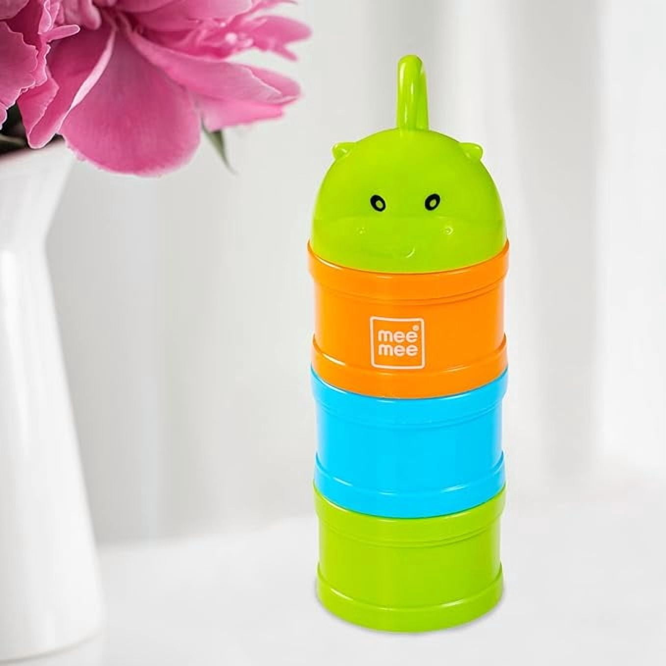 Mee Mee Multi Storage Milk Powder & Food Container 3 Layer Plastic Food & Milk Powder Container Multifunctional (Multicolor)