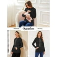 thumbnail image 4 of Ecavus Women's Nursing Hoodie Sweatshirt Breastfeeding Layered Tops Black M, 4 of 6