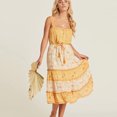 thumbnail image 4 of Vestido de verano bohemio TEELYNN, sexy, sin mangas, con tirantes, 2019, con estampado floral de rayón, para playa, vestidos de verano para mujer gitana, 4 of 5