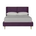 thumbnail image 3 of Cama Matrimonial Makora Mavi Morado Tapizada en Tela Tipo Velvet (No Incluye Colchón), 3 of 8