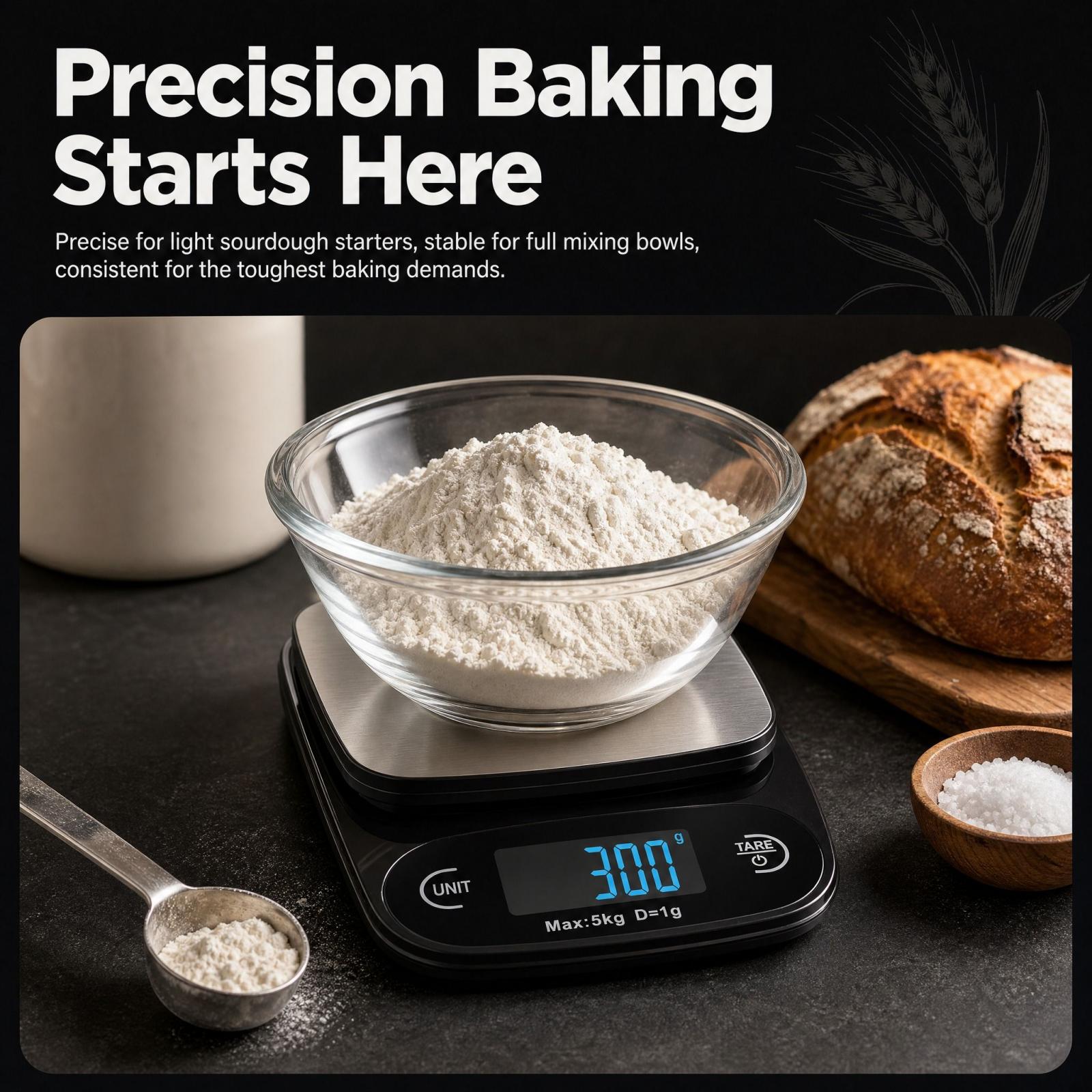 Faboho Digital Kitchen Scale, 5kg Capacity with Tare Function photo 4