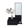 thumbnail image 4 of Floating Hallway Cabinet Lowell - Black Entryway Cabinet with Mirror & Drawer - Modern Living Room Storage, 4 of 7