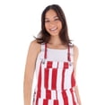 thumbnail image 3 of No Boundaries Game Day Raw Hem Shortalls, 3" Inseam, Women's, 3 of 6