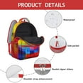 thumbnail image 4 of Checkered Backpack for School,Cute School Bag,Schoolbag with Adjustable Shoulder Straps & Padded Back,15.3"x11"x6.7", 4 of 6