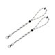 thumbnail image 2 of 2 correas para guantes de esquí, correas para guantes de invierno, portátiles para actividades invernales, cordón de sujeción, conector ajustable. Blanco 25cm, 2 of 8