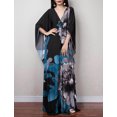 thumbnail image 2 of EDOLYNSA Maxi Kaftan Dresses for Women Moroccan Caftans With Batwing Sleeve Printed Lounge Dress, 2 of 6