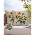 thumbnail image 6 of Outdoor Pillow Covers Pack of 2, Vintage Sunflower Butterfly on Letter Waterproof Throw Pillowcase Cushion Cases, Floral Leaves Decorative Pillow Cover for Couch Sofa Home Bed Patio, 6 of 6