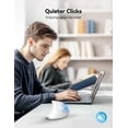 thumbnail image 5 of TECKNET Ergonomic Mouse, Rechargeable 2.4G+Bluetooth Vertical Mice 6 DPI Adjustable, Wireless Optical Carpal Tunnel Mouse Right Hand, Multi Device for Laptop, PC, Computer, MacBook, iPad - White, 5 of 7