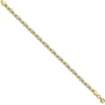 thumbnail image 2 of 14k Yellow Gold w/Rhodium Polished Heart and X Bracelet - 7", 2 of 5