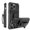 Black, variant on Hybrid Military-Grade Shockproof Case for iPhone 15 Features Hidden Kickstand, Detachable Rotating Belt Clip, and Robust Armor Protection, Black
