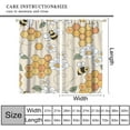 thumbnail image 2 of Bee Curtain Cute Bees White Flowers Hive Pattern Blackout Print Rod Pocket Window Drapes for Bedroom Living Room 42x54in, 2 of 6