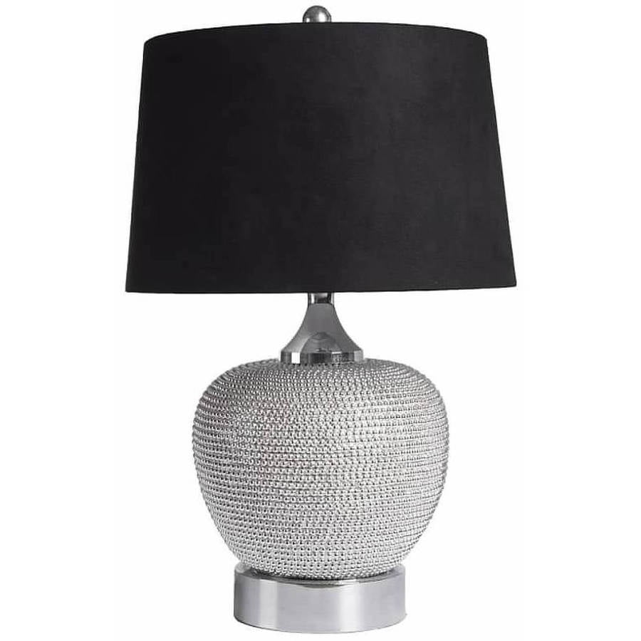 Devon & Claire Moldova Silver Beaded Table Lamp