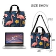 thumbnail image 3 of FORMRS 16" Laptop Bag Carrying Sleeve Case with Handle Travel Shoulder Briefcase, Floral Flamingo, 3 of 8