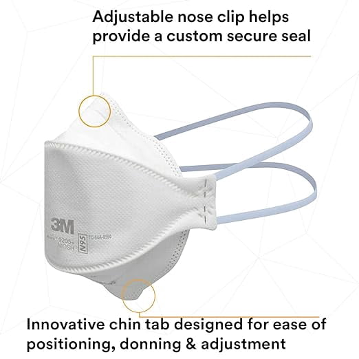 3M™ Aura 9205+ N95 NIOSH Protective Disposable Face Mask Particulate Respirator- 100 PACK