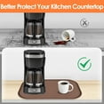 thumbnail image 3 of Tapis de Cafetière en Silicone avec Lèvres, 24 Pieds' x 16 Pieds' Tapis de Cafetière Robuste pour Comptoirs, Plateau à Café Adapté aux Machines à Café sous Appareil Automatique Accessoire Espresso, Marron, 3 of 4