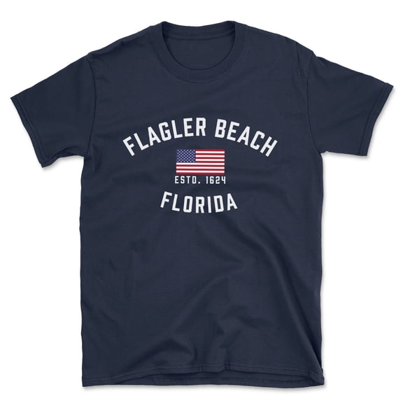 Flagler Beach Florida Patriot Men's Cotton T-Shirt