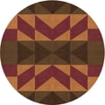 thumbnail image 1 of Ahgly Company Machine Washable Indoor Round Transitional Sedona Brown Area Rugs, 4' Round, 1 of 7