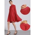 thumbnail image 2 of DARING DIVA Flowy Cloak Sleeve Cape Pleated Chiffon Dress XL Red, 2 of 6