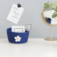 thumbnail image 1 of OUSITAID Fleur Mini Panier de Rangement Tissé Panier de Rangement Recyclable et Flexible pour Bureau à Domicile, 1 of 2