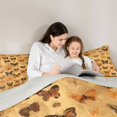 thumbnail image 5 of Feelyou Kids Cartoon Butterfly Queen Comforter Set, Dreamy Animal Bedding Sets, Vintage Fashion Style Reversible Bedding Comforter Set, Lightweight Room Decor, 3 Pieces, 5 of 8