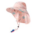 thumbnail image 4 of Oiyii Newborn Girl's Upf‑Protective Sun Hats Ocean Animal Printed Beach Excursion Bucket Hats Kids Headwear, Pink, 4 of 4