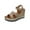 Khaki Wedges Shoes for Women, variant on Hopeusnice Women's Wedges Shoes Non-Slip Breathable Trendy Soft PU Materials Summer Shoes Open Toe Sandals Wedge Heel Round Toe Slip-Resistant Walking Shoes Black 41