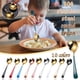 thumbnail image 1 of Cucharas de Sopa Ganfancp de Acero inoxidable, 6,2 pulgadas, Cuchara negra, 1 of 4