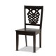 thumbnail image 2 of Baxton Studio Liese Juego de comedor de 5 piezas de madera con acabado marrón oscuro moderno y contemporáneo de transición Baxton Studio 1.93271E11, 2 of 2