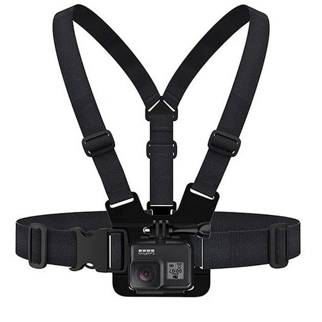 Zshan Sangle de Poitrine Fixe, Accessoire de Caméra Sportive pour GoPro (Non Inclus), Sangle de Poitrine, Noir, Portable