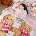 thumbnail image 4 of Castle Fairy Gingerbread Man Girl 7-Piece Twin Bedding Sets,Merry Christmas Bedding Comforter Set,Festival Xmas Breathable Sheet Sets,Super Cozy Room Decor, 4 of 8